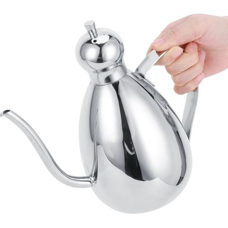 1-Liter-Ölflasche aus Edelstahl 304, Öl- und Essigspender, Küchenaufbewahrungsbehälter. (1/5)