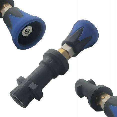 Lancia a Ugello Piatto 15° compatibile con Idropulitrice Kärcher K2–K7 – Pressione 4000 PSI, Plastica e Acciaio Inox, Blu