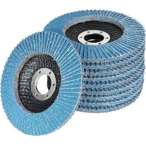 10 Disques Abrasifs à Lamelles Ø 115 mm x 22.2 mm Grain 80 Disques à Lamelles Disques à Meuler pour Enlever Ebavure, Rouille, Polissage,Finition,Bleu