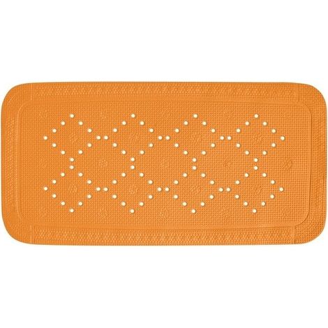 Tapis Fond de baignoire PVC ALASKA 91x36cm Orange Spirella