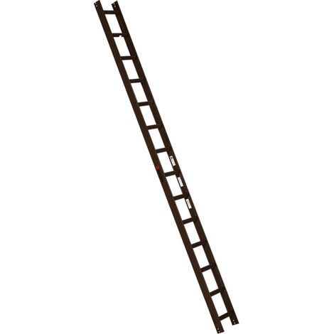 Euroline Premium Kaminkehrerleiter 14 Sprossen RAL8014 Braun (1/2)