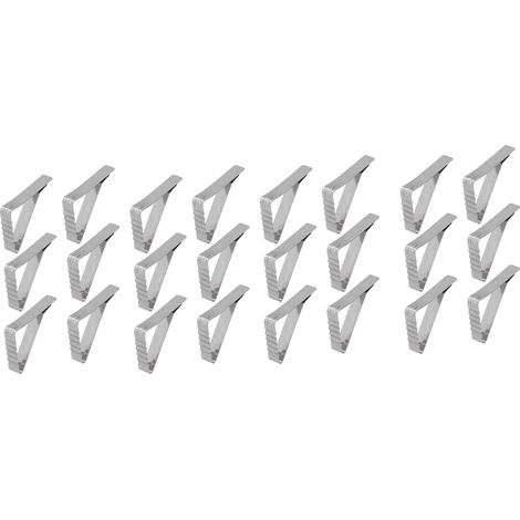 24 pinces à nappe triangulaires ondulées pour jardin, table de fête, fixe-nappe extérieur (1/5)
