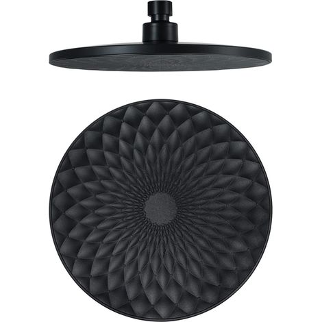 Shower Head Pommeau de Douche à Effet de Pluie de 9 "avec Bras de Douche, Grand pommeau de Douche à Effet de Pluie en ABS, Pomme de Douche à Effet de Pluie à Couverture complète du Corps à,noir (1/5)