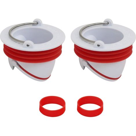 Valve Anti Odeur vanne pour Salle de Bain Siphon Bouchon évacuation de vidange Anti Insecte pour lavabo Baignoire Douche pour Sol Machine à Laver bonde egout clapet Anti refoulement (2pcs 33-39mm) (1/5)