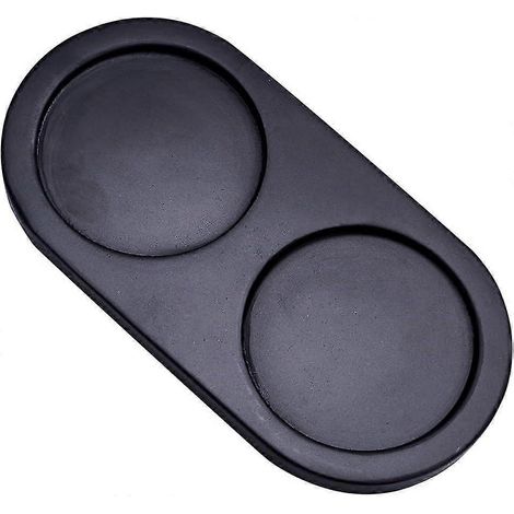 Plateau en bois noir pour moulin à sel et à poivre, plateau en bois d'acacia, support pour moulin à poivre, moulins et salières, repose-moulin à sel et à poivre