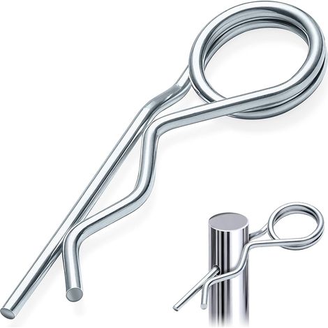 Lot de 20 Goupilles à Ressort Double (3,5x90 mm), Sécurité en Acier pour Tracteurs et Équipements Agricoles (1/5)