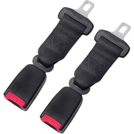 Pack de 2 rallonges de ceinture de sécurité 23 cm – Installation facile sans outil – Compatible avec véhicules à ceinture large - 2pack