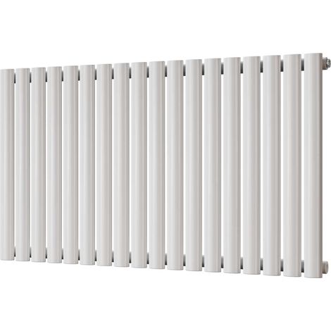 Omeara - White Horizontal Radiator H600mm x W1044mm Single Panel (1/3)