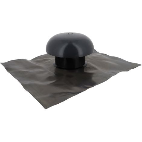 Chapeau de ventilation avec collerette d'étanchéité et moustiquaire 40x33m D80 - NICOLL - CDT8M