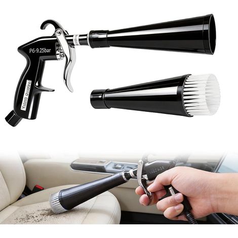 Car Cleaning Gun, Interior Compressed Air Cleaning Gun, Compressed Air Gun for Car Cleaning Kit Blowing for Seats, Carpets, Dashboard, Rims Difficult Areas (1/5)