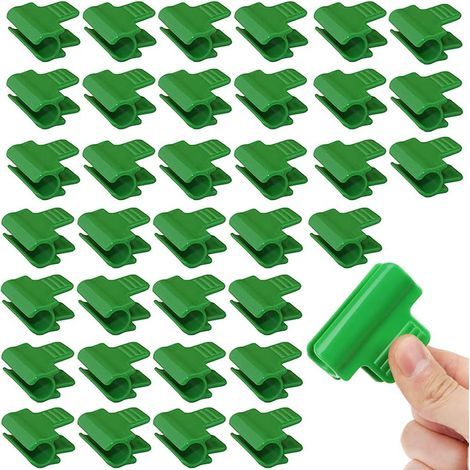 CCYKXA 30 Pieces Film Clamps, Film Row Cover, Film Row Cover, Plastic Net Tunnel Hoop Clip, for Greenhouses, Frame (16mm)