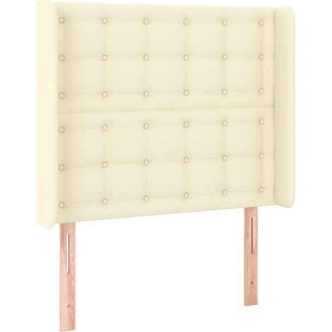 Maison Exclusive - Testiera ad Orecchio Crema 83x16x118/128 cm in Similpelle