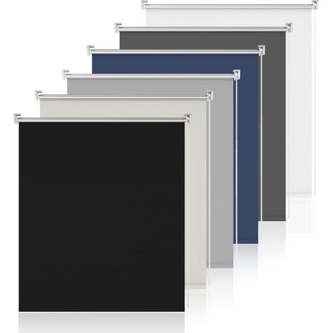 Store Occultant Sans Perçage Noir 40x170cm Thermique Fenêtre B40 Clip Sonnenschutz (1/5)