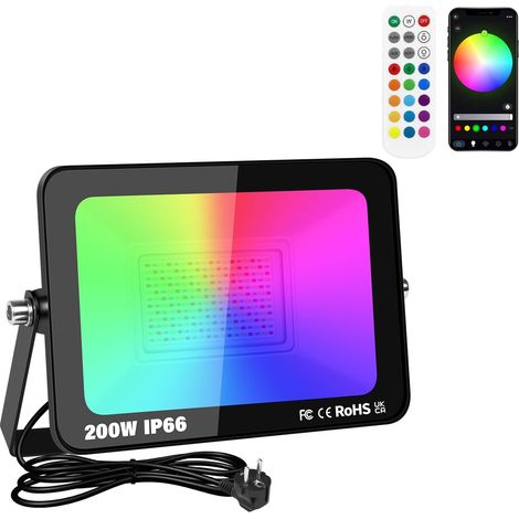 Projecteur LED RGB Extérieur Spot LED 200W Pour Jardin Bar Fête (1/5)