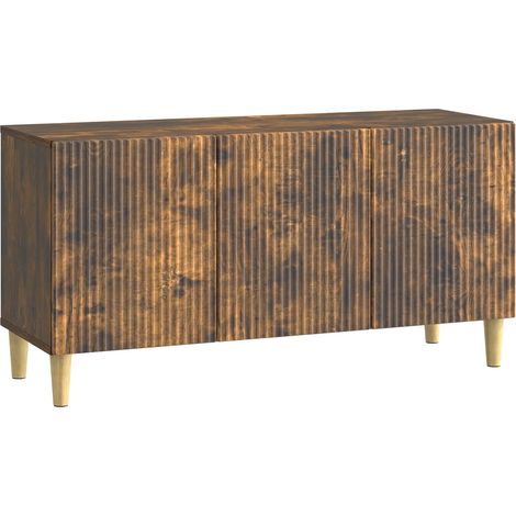 Mobile TV Rovere Fumo 99 x 34,5 x 50 cm Legno ingegnerizzato vidaXL