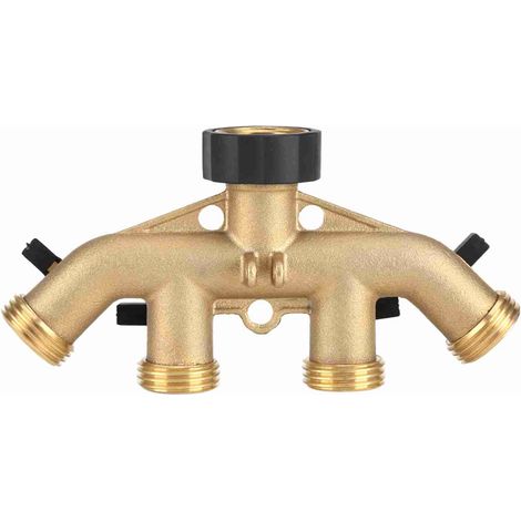 3/4-Zoll-Messing-4-Wege-Gartenverteiler für Bewässerungs- und Wassersysteme (1/5)