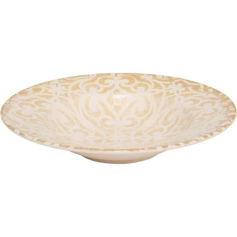 Lot de 6 Assiettes à Pâtes "Anna" 28cm Crème