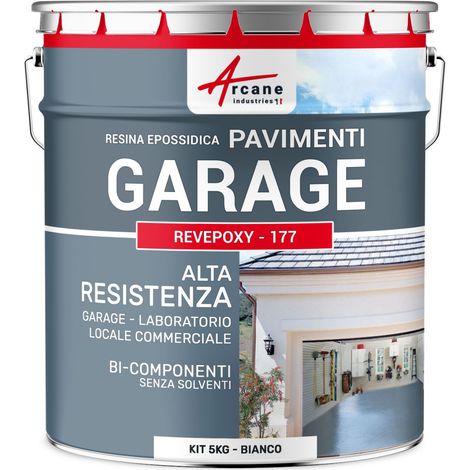 Resina epossidica per pavimenti garage - REVEPOXY - 177 - 5 kg (fino a 16 m² in 2 strati) Bianco - ARCANE INDUSTRIES