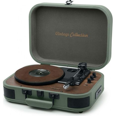 MUSE MT-207PGR GREEN / TOCADISCOS CON ALTAVOCES