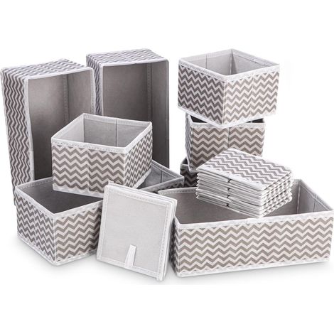 12 Schubladenorganizer aus Vliesstoff – Faltbare Boxen zur Aufbewahrung von Kleidung, Unterwäsche, Socken, Spielzeug und Accessoires (1/5)