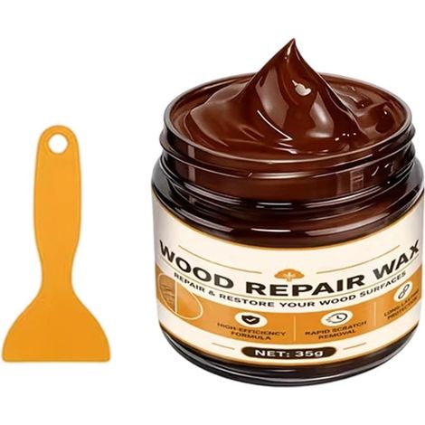 Mastic De Rebouchage Pour Parquet Et Sol En Bois 35 g De Rénovation Bouche-Rayures Réparation Parquet Et Sols En Bois Entretien De Tables Chaises Portes Fenêtres Placards Et Armoires (1/5)