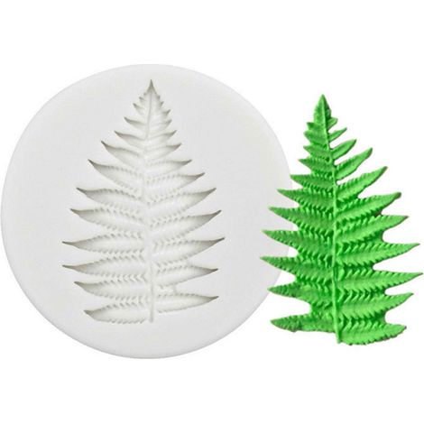 Moule en silicone en forme de feuille de plante, moule à fondant 3D, fournitures de pâtisserie et de bricolage (1/4)