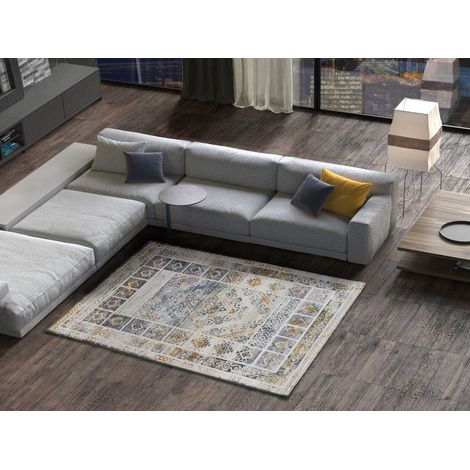 ATTICGO Tapis vintage à poils courts KILIS 23 Multicolore 77x150 cm (1/4)