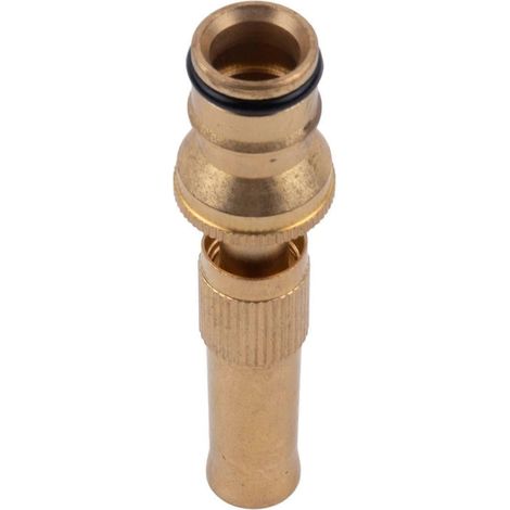 High Pressure Water Spray Metal Brass Nozzle Garden Hose Pipe Lawn Car (1/4)