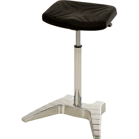 STIER Stehhilfe XL 600–850 mm 12° Neigung schwarz mit Griff und Rollen (1/5)