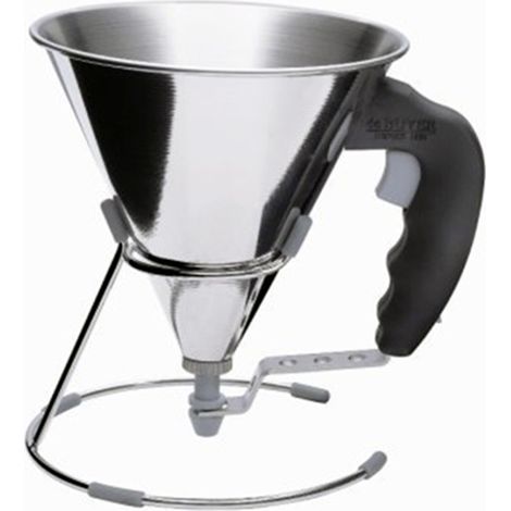 de Buyer Kwik Pistolentrichter Edelstahl und Schwarz 800 ml