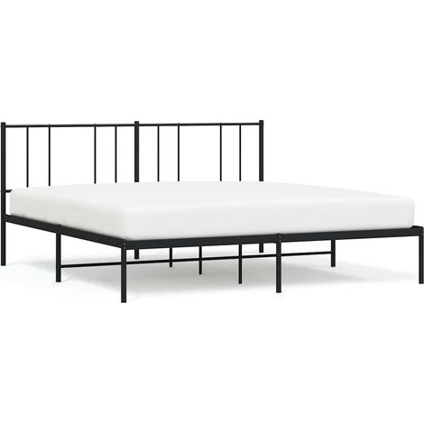 Maison Exclusive - Bettgestell mit Kopfteil Metall Schwarz 200x20