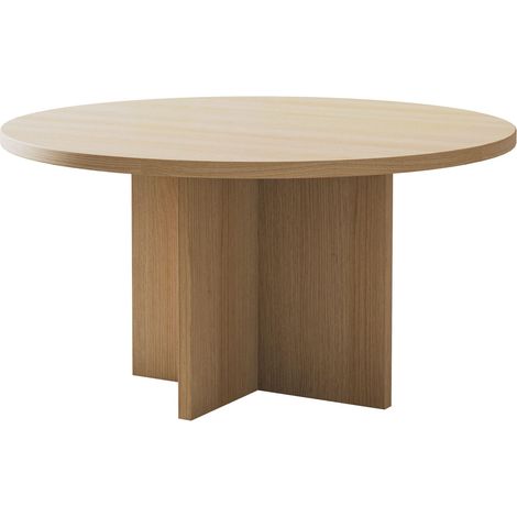 Table Basse Ronde 76x76 Couleur du Frêne Chêne Lindberg (1/4)