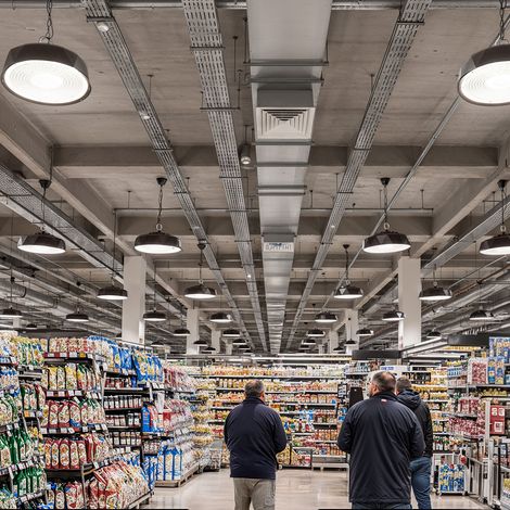 LED-Hallenstrahler High Bay Industrial UFO 200W 200lm/W MOSO Dimmbar DALI LEDNIX HBM 4000K Neutralweiß