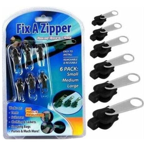 Nähzubehör, Clip-on-Reißverschlussschieber, Reißverschlussschieber, Zlideon-Reißverschlussschieber, metallisches Reißverschluss-Reparaturset für Kleidung, Tasche, Jacken, (1/5)