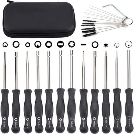 Lot de 12 outils de réglage de carburateur avec scredrivers acircle pour petit moteur 2 temps pour Husqvarna pour STHIL pour tronçonneuse ECHO (1/4)