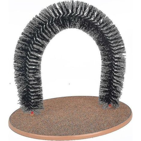 Arch Pet Cat Auto Groomer Avec Base Ronde En Molleton Chat Jouet Brosse Jouets Pour Animaux De Compagnie Gratter Les Dispositifs