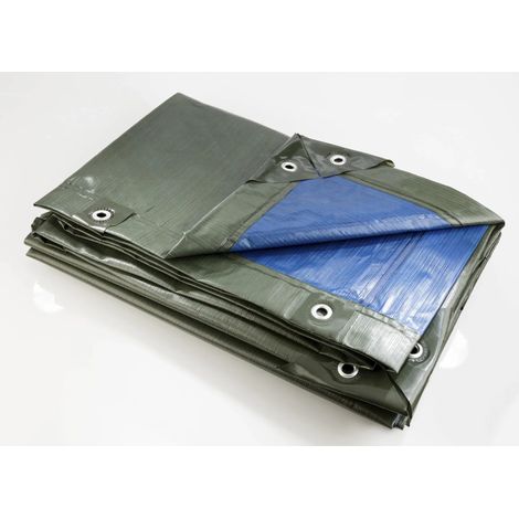 Lona protectora, verde/azul, super resistente 250 g/m², 3 x 4 m