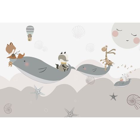 Papier peint panoramique Enfants - Animaux - 130 cm x 88 cm (1/2)