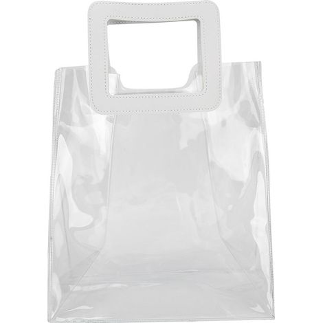 Sac cadeau à fond rigide, sac transparent pour emballage cadeau d'anniversaire ou de Nol (L) (1/5)