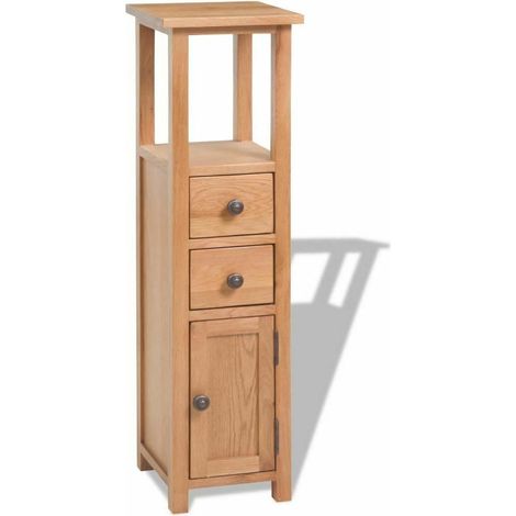vidaXL Armadietto per Angolo 26x26x94 cm in Massello di Rovere (1/5)