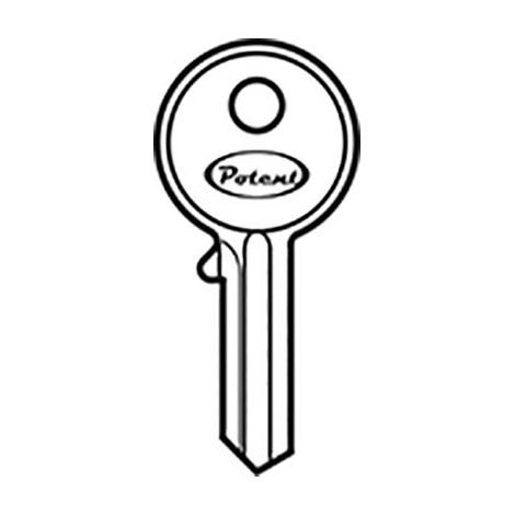 CHIAVE PIATTA POTENT K2725 ORIGINALE - OTTONE NICHELATO- 10 pezzi