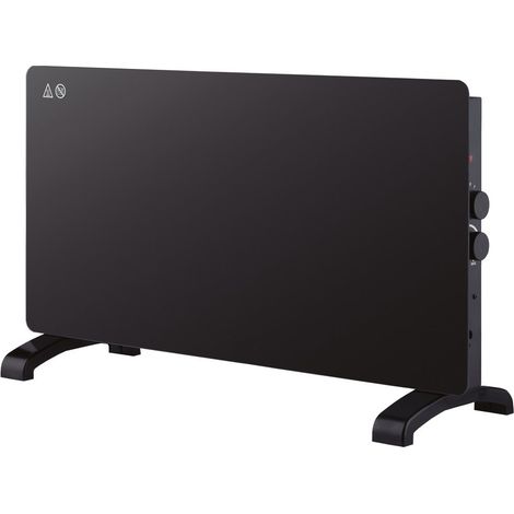 IluminaShop - Radiador Convector de Cristal Max 2000W Negro (1/4)