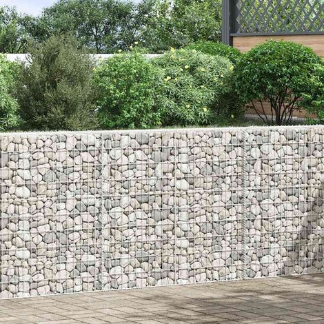 Maison Exclusive - Gabbione Letto Rialzato Trapezio Acciaio Zincato 150x20x100 cm (1/5)