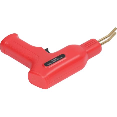 Pistolet à colle thermofusible 50W pour réparation de pare-chocs auto, kit de soudure plastique avec 4 modèles de chevilles, 220-240V EU rouge (1/5)