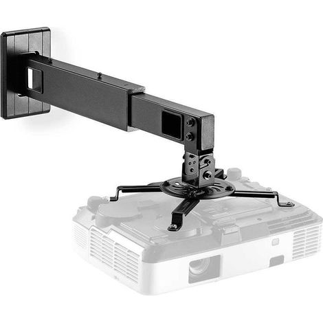 Soporte para proyector totalmente ajustable 15 kilos giratorio inclinable acero negro