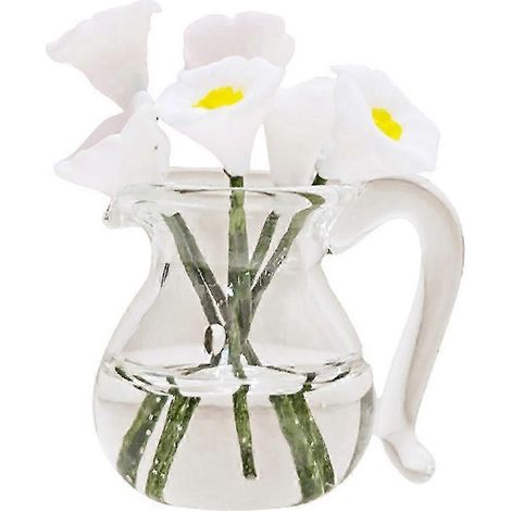 Mini vase en verre créatif et transparent pour plantes hydroponiques, fleurs miniatures réalistes et durables à faire soi-même.