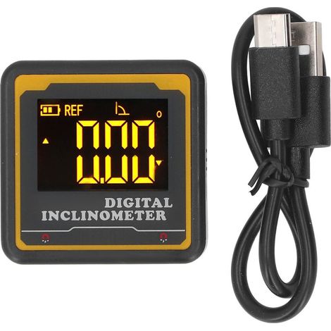 Indicateur d'angle numérique étanche IP54, rétroéclairage, base magnétique, niveau électronique (1/5)