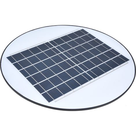 Runde, solarbetriebene LED-Gartenleuchte, 3-flammig, mit Zeitschaltuhr, integrierte Außenstraßenleuchte (1/5)