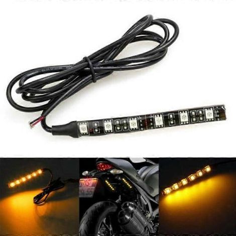 Bande LED universelle flexible mini pour clignotants ambre, 6 LED, pour motos. Accessoires et produits. (1/4)