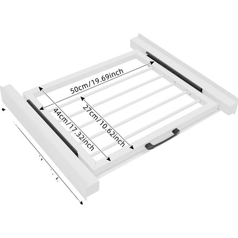 Perchero, diseño extensible, construcción duradera, blanco, 5 (1/2)